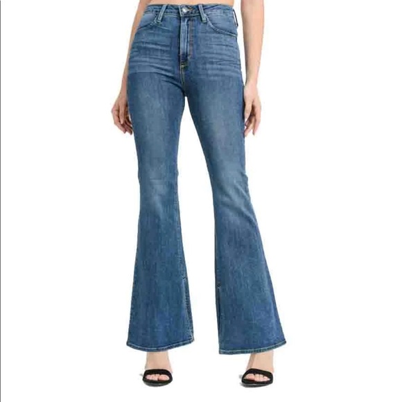 Just Black Denim - Just black High Rise Side Slit Flare Jeans 27